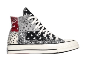 Converse All Star Chuck Taylor X Offspring Paisley чёрно-белые с красным женские (35-40)