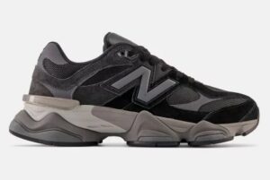 New Balance 9060 "Black Castlerock" черные замшевые с сеткой мужские (40-44)