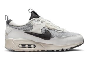 Nike Air Max 90 Medium Ash белые с серым кожаные мужские-женские (40-44)