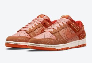 Nike SB Dunk Low коричневые с бежевым и розовым кожа-нубук женские (36-40)