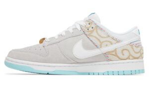 Nike SE Dunk Low Barber Shop Grey серые нубук женские (35-40)